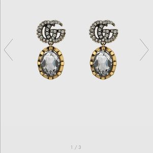 Gucci Double G crystal earrings